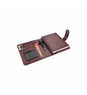 Organizer Ajanda Kılıflı A5 Tarihsiz Çizgili 160 Yaprak 14x20 Defterli Ortadan Dilli Rainbow Vegan 17x22 cm (Bordo)