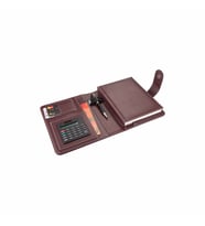 Organizer Ajanda Kılıflı A5 Tarihsiz Çizgili 160 Yaprak 14x20 Defterli Ortadan Dilli Rainbow Vegan 17x22 cm (Bordo)