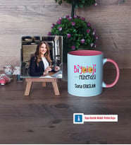 Biyoloji Mühendisi Fotoğraflı Dekoratif Taş, Kupa Bardak Beyaz Hediye (Model 6)