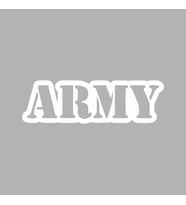 Army Araba Sticker siyah 18x5 CM (Beyaz)