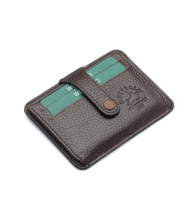 West Polo Hakiki Deri Patlı Bol Kartlı Kağıt Para Bölmeli Unisex Kartlık TR115 (Kahverengi)