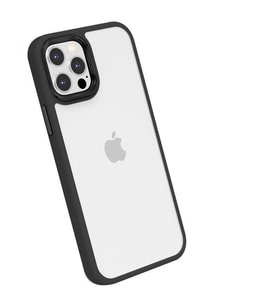 Uyumlu Model Apple iPhone 13 Pro Max Kılıf Şeffaf Renkli Can Kapak (Siyah)