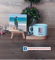 Yengeye Hediye Fotoğraflı Dekoratif Taş, Kupa Bardak Beyaz Hediye (Model 8)