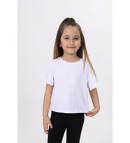 Toontoy Kız Çocuk Tişört (Beyaz)