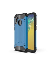 Galaxy A20E Armor Hybrid Ultra Koruma Kamera Korumalı Zırh Kılıf (Mavi)