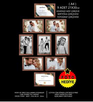 9 Adet 21x30 Çerçeve - Mdf Çerçeve - Fotoğraf Çerçevesi - A4 Sertifika Çerçevesi (Kahverengi)