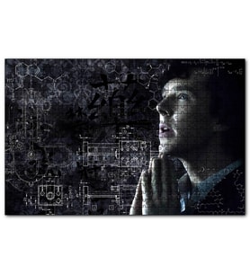 Cakapuzzle Sherlock Benedict Cumberbatch ve Formüller  Puzzle Yapboz MDF (Ahşap) (500 Parça)