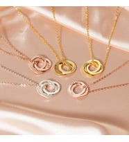 Tarz 3 Halka İsimli 925 Gümüş Kolye (Rose)