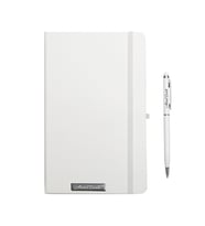 İsme Özel Renkli Defter ve Kalem Seti (Beyaz)