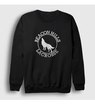 Presmono Unisex Beyaz Beacon Hills Lacrosse V2 Dizi Teen Wolf Sweatshirt 330847tt (Siyah)