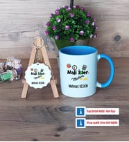 Mali İşler Müdürü Kupa Bardak Kırmızı ve Ahşap Anahtarlık Hediye (Model 3)