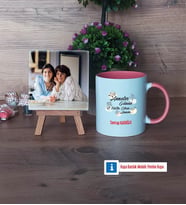 Anneler Günü Hediyesi Fotoğraflı Dekoratif Taş, Kupa Bardak Beyaz Hediye (Model 6)
