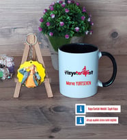 Fizyoterapist Kupa Bardak Beyaz ve Fotoğraflı Ahşap Anahtarlık Hediye Fizyoterapistler Günü Hediyesi (Model 11)