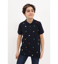 Toontoy Erkek Çocuk Nakışlı Tişört (Lacivert)