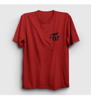 Presmono Unisex Sarı Logo K-Pop Twice T-Shirt 280350tt (Kırmızı)