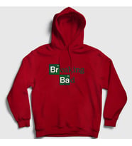 Presmono Unisex Gri Logo Breaking Bad Kapüşonlu Sweatshirt 185290tt (Kırmızı)