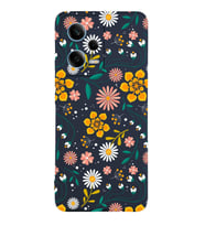Xiaomi Redmi Note 12 Pro Global Uyumlu Lansman Kılıf Çiçek Tasarımlı İçi Kadife Kapak-Kırmızı (Lacivert)
