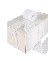 Kına Atölyesi 20 Mt Dantel Kurdela Çift 4 Cm  (Beyaz)