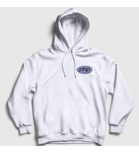 Presmono Unisex Gri Php Coder Programmer Developer Yazılımcı Kapüşonlu Sweatshirt 337591tt (Beyaz)