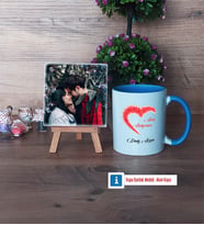 Sevgiliye Hediye Fotoğraflı Dekoratif Taş, Kupa Bardak Beyaz Hediye (Model 4)
