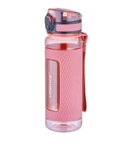 Uzspace FiftyFifty 520ml Tritan Su Matarası Silikon Korumalı Kaydırmaz Gövde (Pudra)