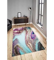 Dijital Baskılı Yıkanabilir Kaymaz Modern Renkli Salon Halısı Mutfak Halısı Yolluk ND-HY-822 (Çok Renkli)