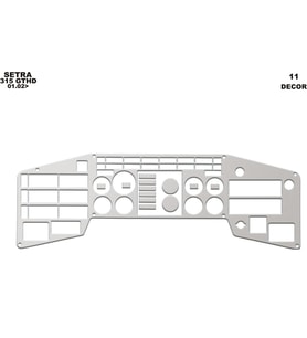 Meriç® Setra 315 Gthd Ön Torpido Kaplama Maun 11 Parça 1996-2000 (Alüminyum)