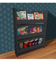 Montessori Kitaplık Eğitici Çocuk Kitaplığı Bebek Odası Kitaplığı TLPK01S (Antrasit)
