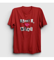 Presmono Unisex Sarı Next Ariana Grande T-Shirt 152510tt (Kırmızı)