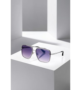 Polo Air Unisex Kristal Uv 400 Korumalı Güneş Gözlüğü PLG-2070C (Mavi-Gümüş)