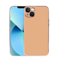 iPhone 13 Kılıf Zore Viyana Yüzeyi Buzlu Transparan Tasarım Kılıf (Gold)