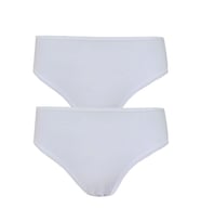 2li Kadın Orta Yüksek Bel Bikini İnce Lastik Pamuklu Ekonomik (Beyaz)