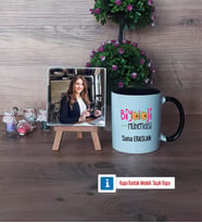 Biyoloji Mühendisi Fotoğraflı Dekoratif Taş, Kupa Bardak Beyaz Hediye (Model 11)