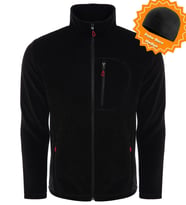 Ghassy Co. Polar Erkek Tam Fermuar + 3 Cep ((YENİ SEZON)) (Siyah-Kırmızı)