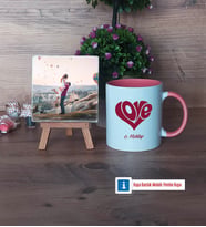 Sevgiliye Hediye Fotoğraflı Dekoratif Taş, Kupa Bardak Beyaz Hediye (Model 6)