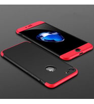 Apple iPhone 7 Kılıf Zore Ays Full Koruma Kılıf (Siyah-Kırmızı)