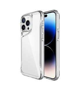 Apple iPhone 15 Pro Uyumlu Kılıf Case, Transparent Smooth Hard Protective Cover SİYAH (Şeffaf)