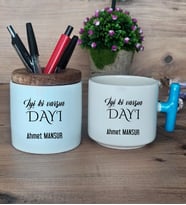 İyi Ki Varsın Dayı Hediye Sepeti Kupa Bardak T Kulplu, Kalemlik Hediyeleri Dayıya Doğum Günü Hediyesi (Model 3)