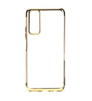 Xiaomi Mi 10T 5G Kılıf Zore Dört Köşeli Lazer Silikon Kılıf (Gold)