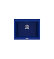 POLEX Cristalüx Granit Eviye P-09 Tezgah Altı Ve Tezgah Üstü Kare Mutfak Evyesi 55,5x43,5cm (Mavi)