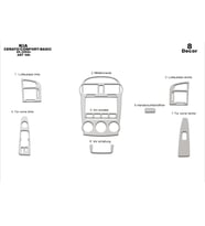 Meriç® Kia Cerato LX Sedan Ön Torpido Kaplama Maun 8 Parça 2004-2007 (Alüminyum)