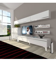 Decoraktiv Eko 8 Mdf Std Silver Tv Ünitesi Tv Sehpası (Beyaz)