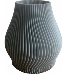 Vazo Saksı Spiral Desenli 3D baskı Özel Üretim (Gri)