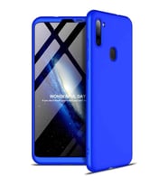 Galaxy M11 Kılıf Kamera Korumalı Ays 360 Tam Koruma Ays Kılıf (Mavi)