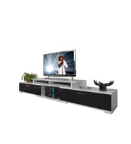 Decoraktiv Flex 130 Mdf Tv Ünitesi Tv Sehpası (Beyaz-Siyah)