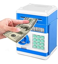 Şifreli Atm Kasa Kumbara (Mavi)