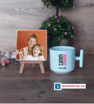 Anneye Hediye Fotoğraflı Dekoratif Taş, Kupa Bardak Beyaz Hediye (Model 12)