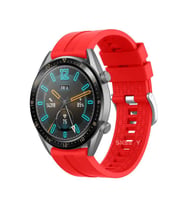 Huawei Watch 4 46mm-Watch 4 Pro 22mm Uyumlu NovaGT Supreme Silikon Kordon (Kırmızı)