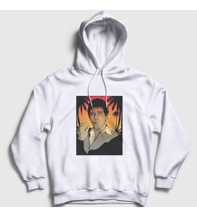 Presmono Unisex Beyaz Hawaii Film Scarface Kapüşonlu Sweatshirt 250899tt (Beyaz)