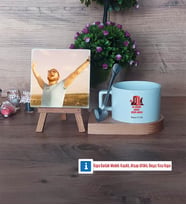 Asker Hediyesi Fotoğraflı Dekoratif Taş, Kupa Bardak Beyaz Hediye (Model 8)